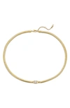 Nadri Omega Collar Necklace In Gold