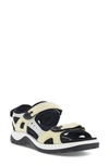 Ecco Yucatan Sandal In Straw/ Shadow White