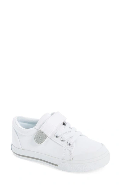 Footmates Kids' Hook & Look Sneaker In White
