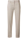 Aspesi Cropped Chino Trousers In Grey