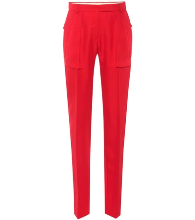 Valentino Twill Trousers In Red