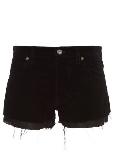 Miu Miu Mini-shorts Aus Samt In Black
