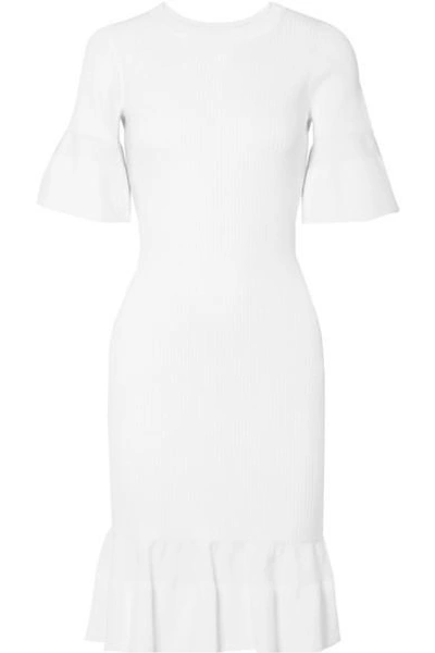 Michael Michael Kors Ribbed-knit Dress In Large