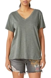 Lucky Brand Classic V-neck Cotton Blend T-shirt In Beetle