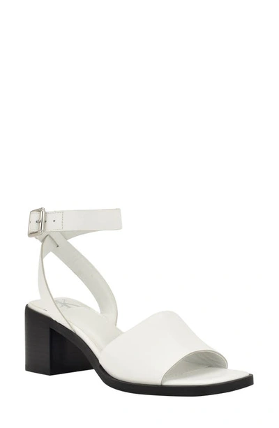Calvin Klein Jerody Ankle Strap Sandal In White 140
