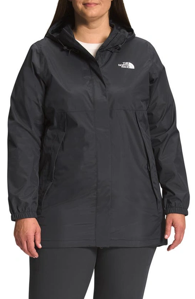 The North Face Antora Waterproof Jacket In Asphalt Grey