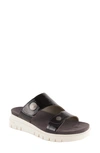 David Tate Elena Wedge Slide Sandal In Black