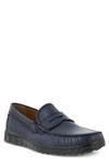 Ecco S Lite Penny Loafer In Marine