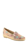 David Tate Sangria Woven Espadrille Flat In Diamond Multi