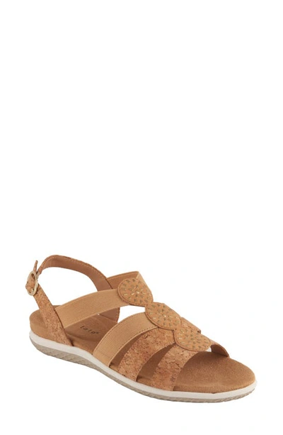 David Tate Quilt Slingback Sandal In Cork