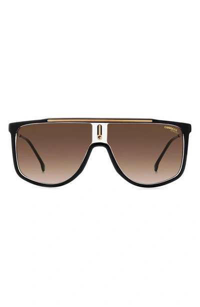 Carrera Eyewear 61mm Gradient Flat Top Sunglasses In Black Gold/ Brown Gradient