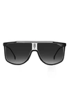 Carrera Eyewear 61mm Gradient Flat Top Sunglasses In Black White/ Grey Shaded