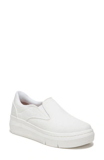 Dr. Scholl's Savoy Platform Slip-on Sneaker In White Fabric