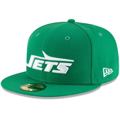 New Era Green New York Jets Omaha Throwback 59fifty Fitted Hat