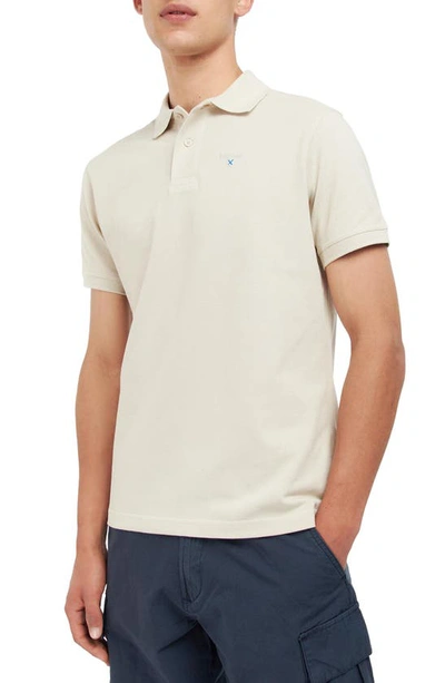 Barbour Solid Piqué Sports Polo In Mist