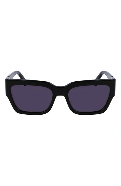 Longchamp 55mm Rectangular Sunglasses In Black