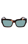 Longchamp 55mm Rectangular Sunglasses In Havana