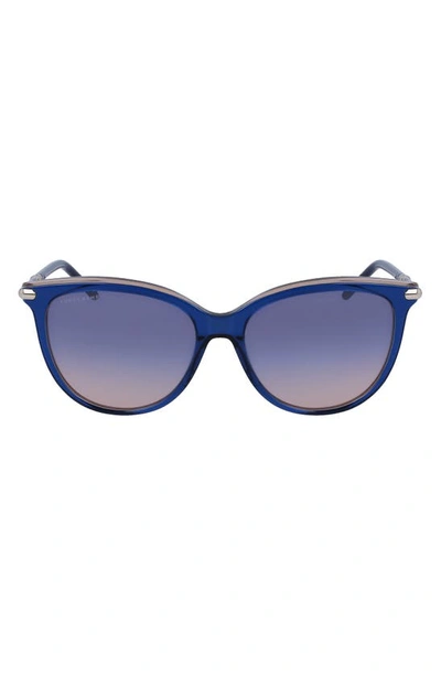 Longchamp Tea Cup 54mm Sunglasses In Blue/ Rose