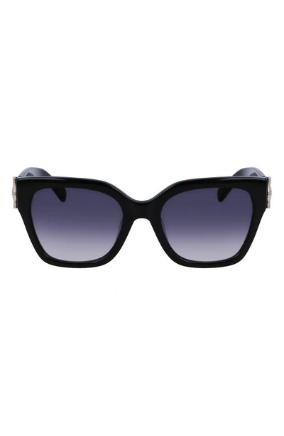 Longchamp 55mm Rectangular Sunglasses In Black