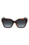 Longchamp 55mm Rectangular Sunglasses In Havana