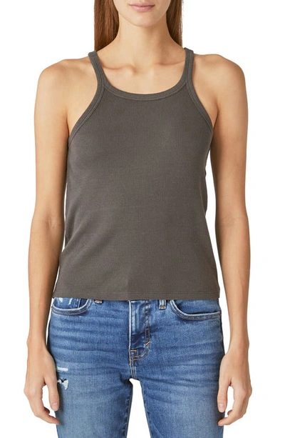 Lucky Brand Essential Cotton Rib Tank In Raven