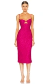 Bardot Ivanna Lace Midi Dress In Fuchsia