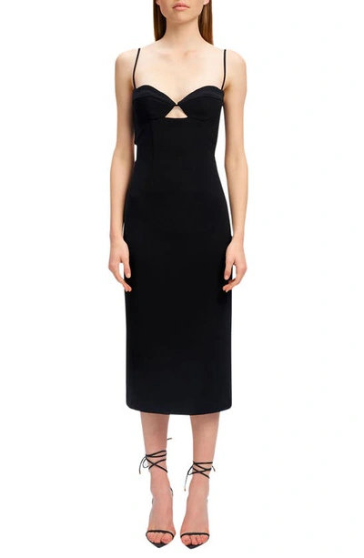 Bardot Vienna Cutout Midi Dress In Black