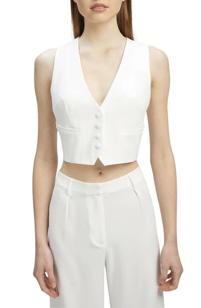 Bardot Calilista Back Belt Vest In Ivory