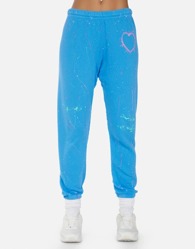 Lauren Moshi Alana Splatter Heart In Sky Blue/ Cupcake Splatter