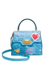 Dolce & Gabbana Classic Graffiti Top Handle Bag In Blue Multi
