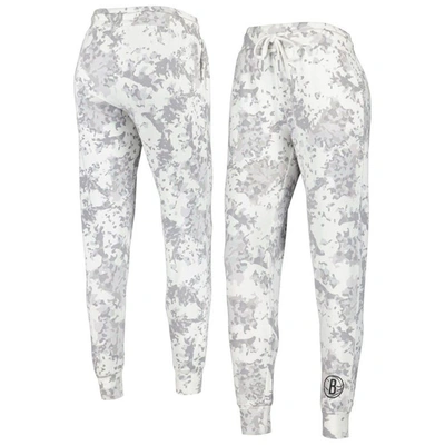 Lusso Gray Brooklyn Nets Melissa Tri-blend Jogger Pants In White