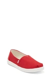 Toms Kids' Belmont Slip-on Canvas Sneaker In Red Canvas Belmont