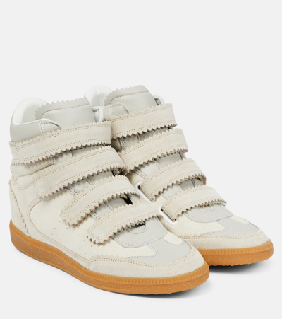 Isabel Marant Bilsy Suede High-top Sneakers In White