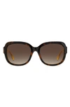 Kate Spade Laynes 55mm Gradient Sunglasses In Havana Yellow/ Brown