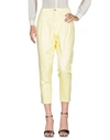 Entre Amis Casual Pants In Light Yellow