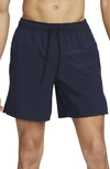 Nike Men's Unlimited Dri-fit 7" Unlined Versatile Shorts In Obsidian/black/obsidian