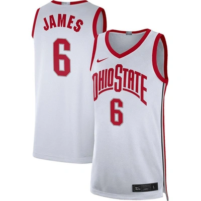 Nike Ohio State Limited  Men's College Dri-fit Basketball Jersey In White