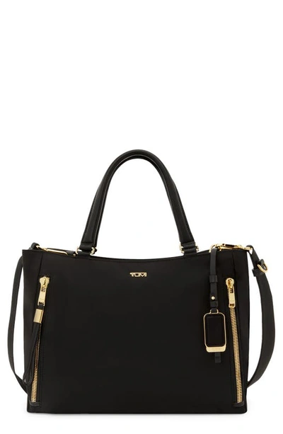 Tumi Voyageur Valetta Medium Tote In Black/ Gold