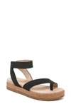 Soul Naturalizer Divina Ankle Strap Sandals In Black Faux Nubuck