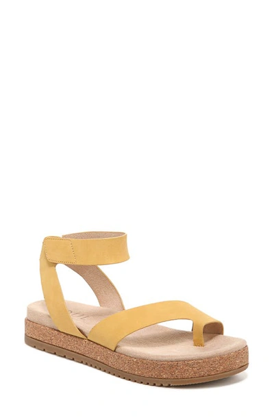Soul Naturalizer Divina Ankle Strap Sandals In Yellow Faux Nubuck