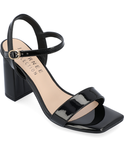 Journee Collection Women's Tivona Square Toe Sandals In Black