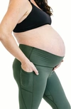 Anook Athletics Ellie Maternity 23-inch Crop Leggings In Thyme