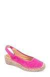 Patricia Green Valencia Closed Toe Slingback Espadrille Sandal In Hot Pink