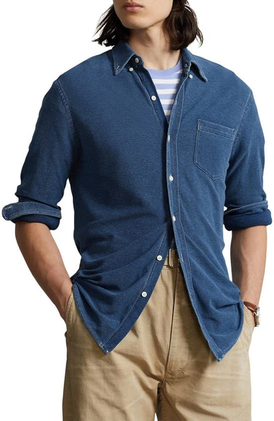 Polo Ralph Lauren Men's Cotton Button-down Shirt In Medium Indigo