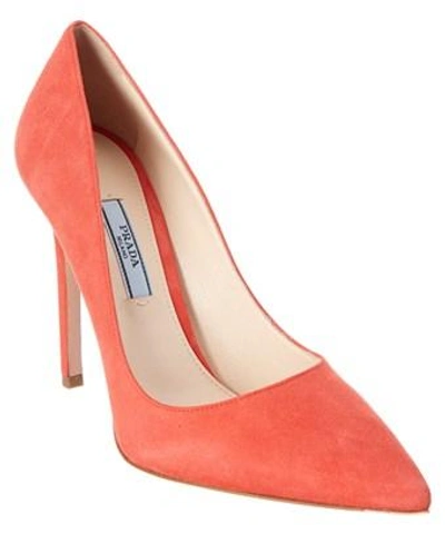 Prada 110 Suede Pointy In Pink