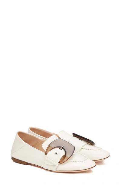 Agl Attilio Giusti Leombruni Buckle Leather Loafers In Offwhite