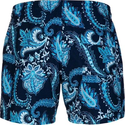 Etro Paisley-print Straight-leg Swim Shorts In Blue