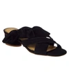 Splendid Knotted Suede Mules In Black