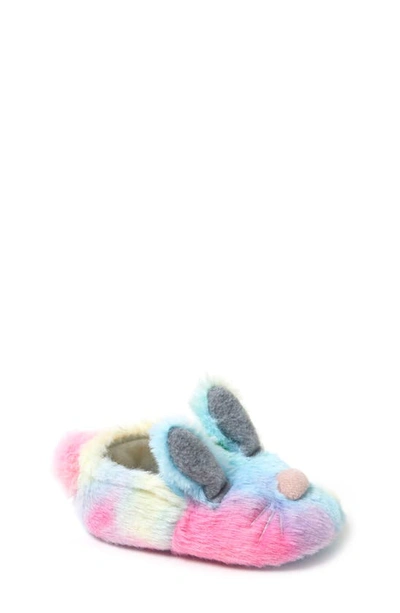 Dearfoams Kids' Easter Bunny Slipper In Multi Tie Dye