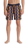 Billabong Sundays Layback Swim Trunks In Asphalt